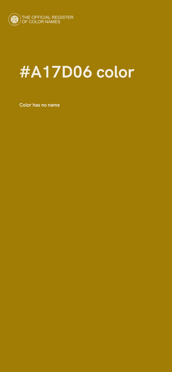 #A17D06 color image
