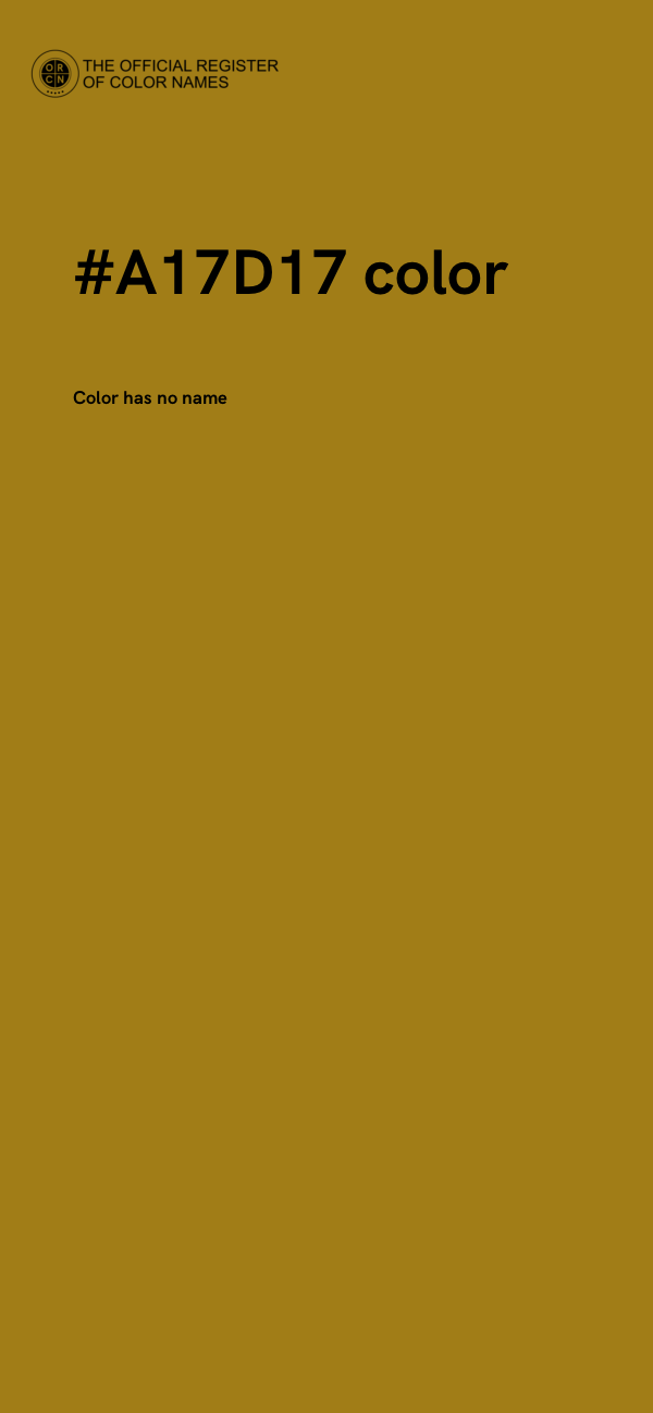 #A17D17 color image