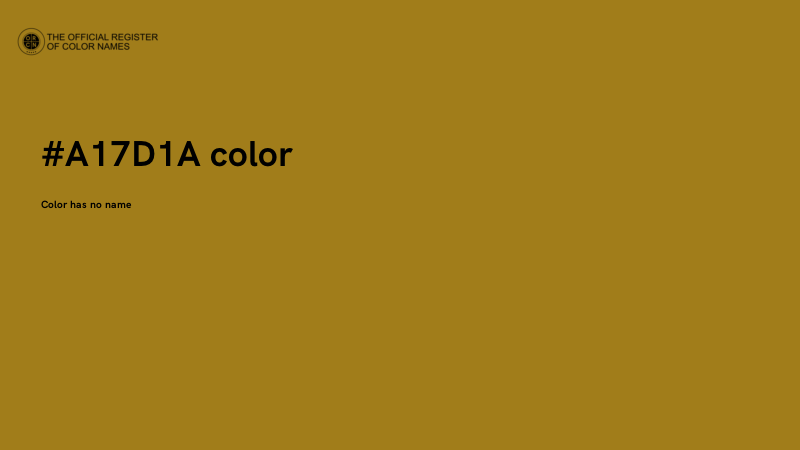 #A17D1A color image