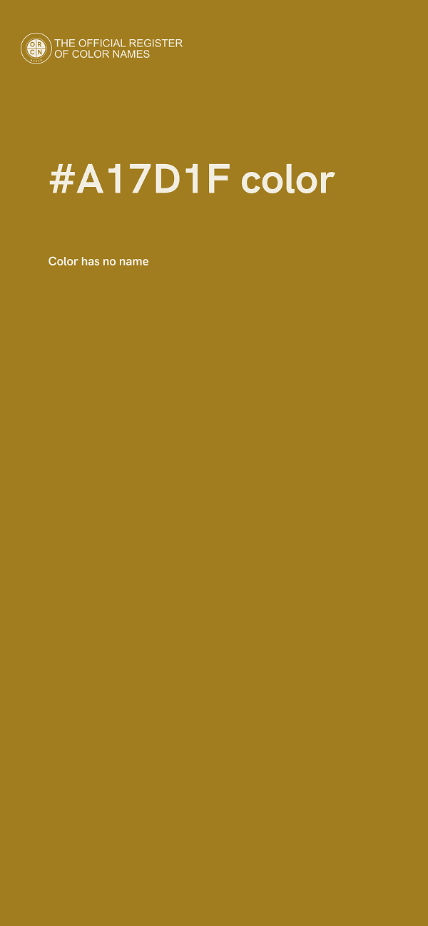 #A17D1F color image