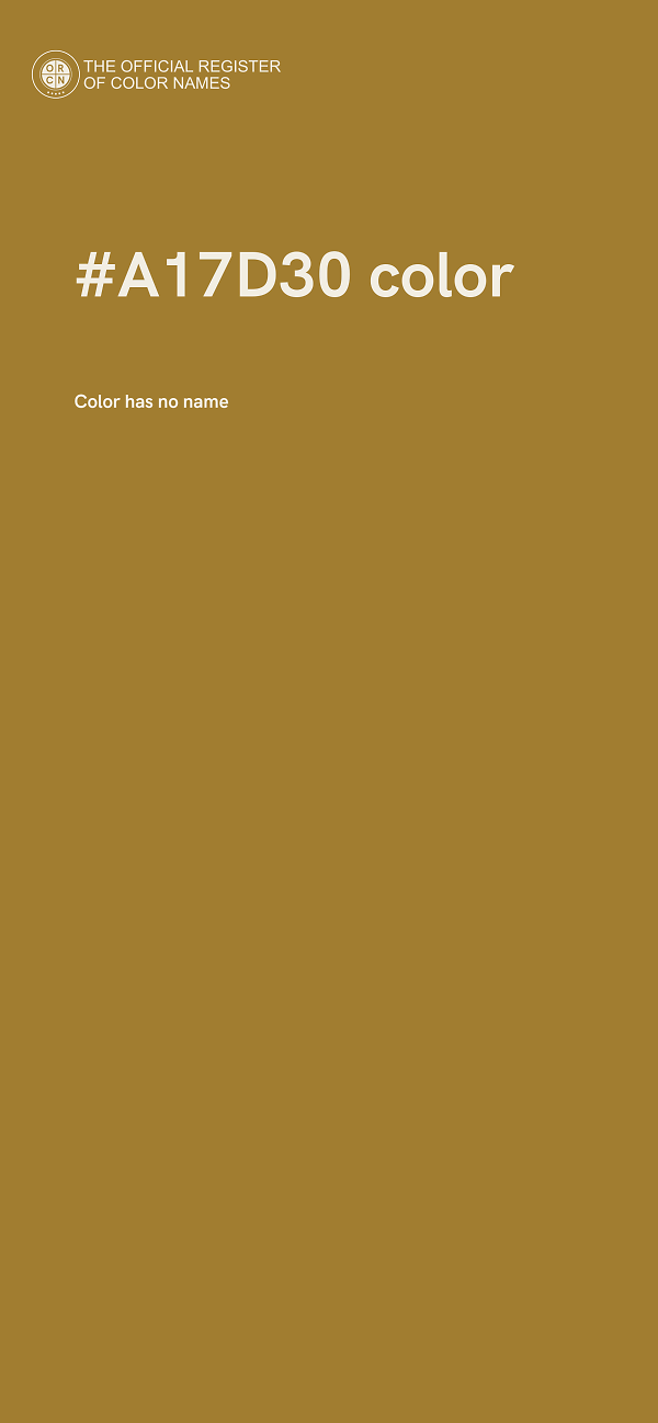 #A17D30 color image