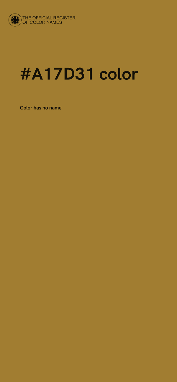 #A17D31 color image