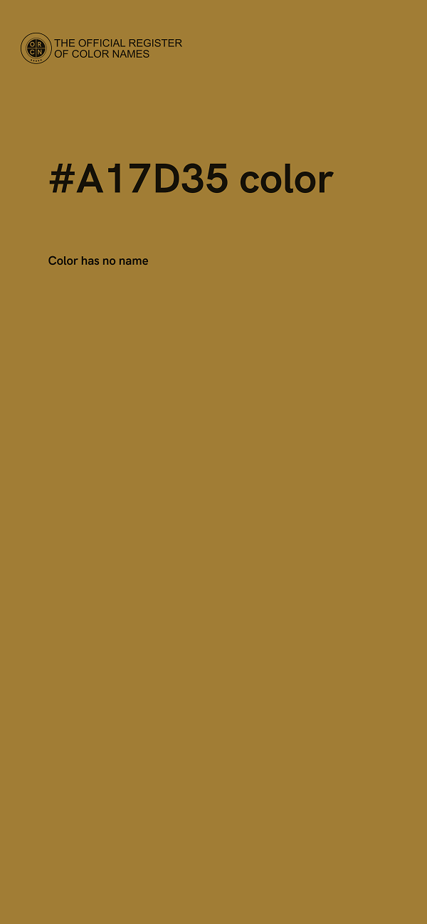 #A17D35 color image