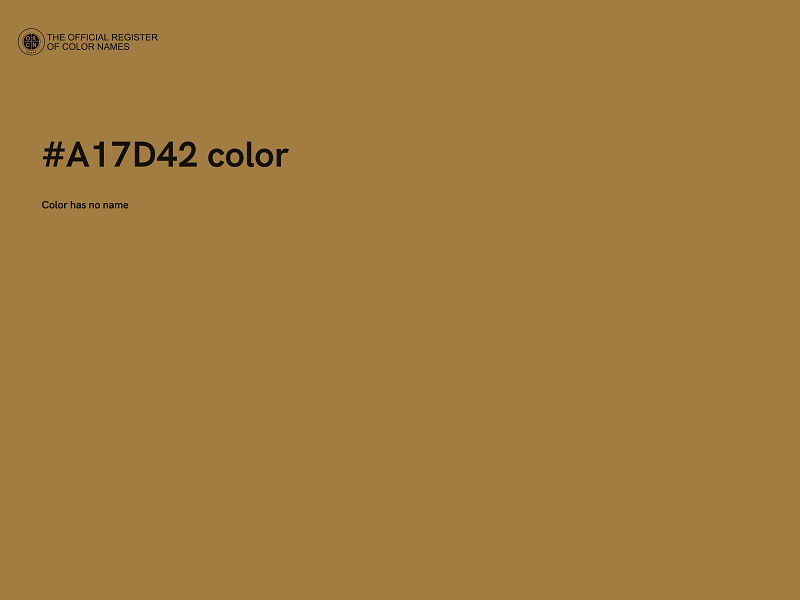 #A17D42 color image