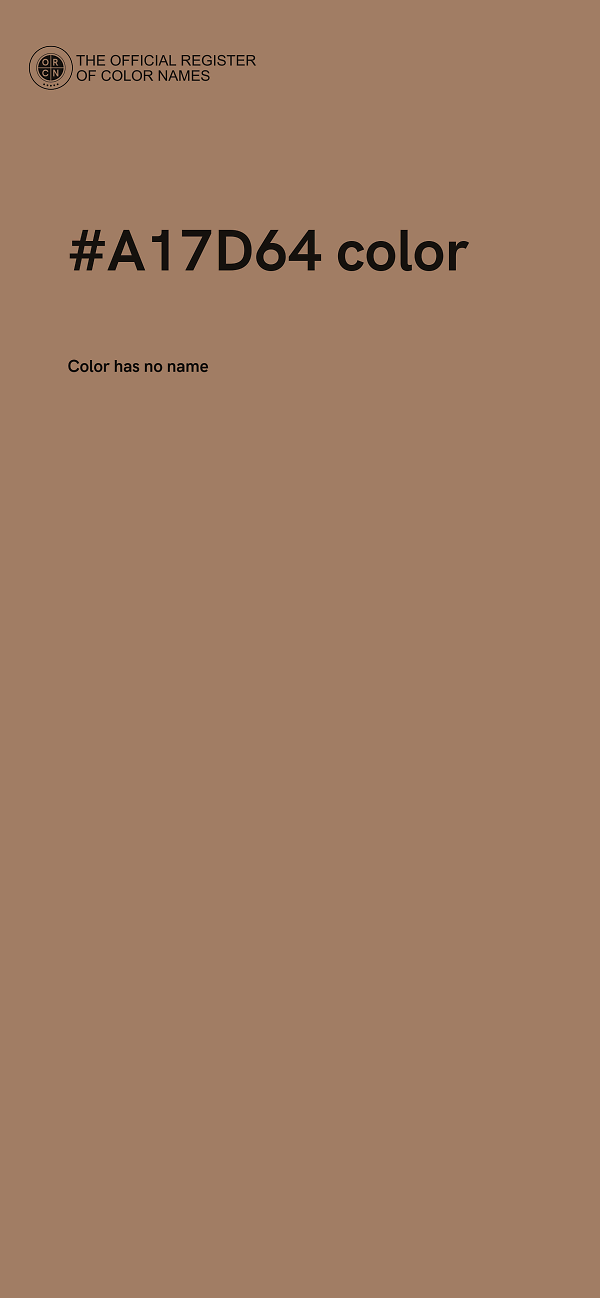 #A17D64 color image