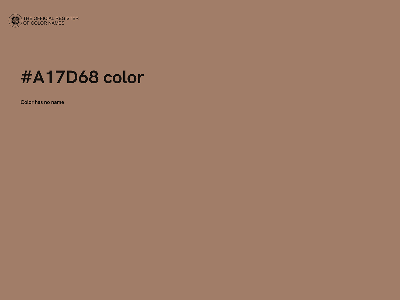 #A17D68 color image