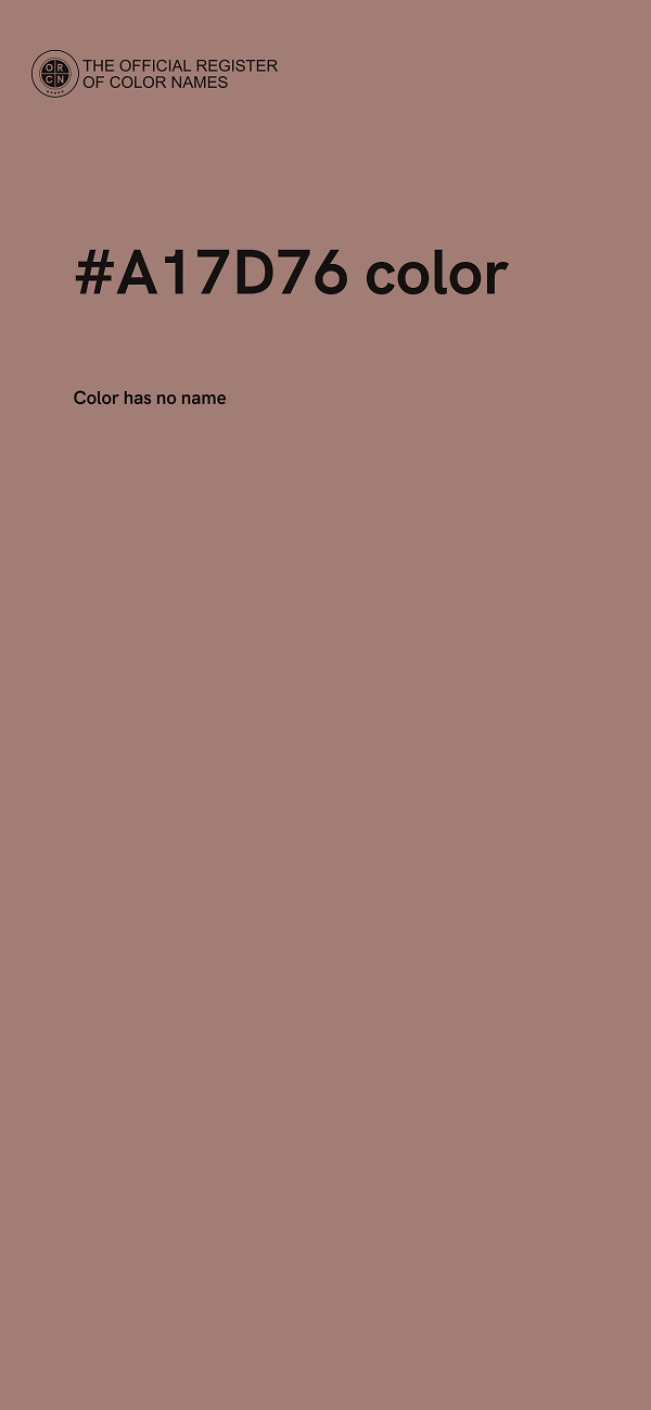 #A17D76 color image