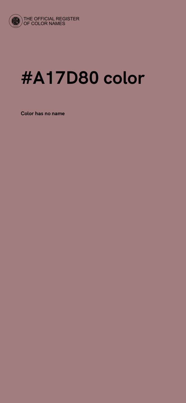 #A17D80 color image