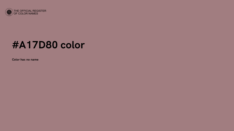 #A17D80 color image