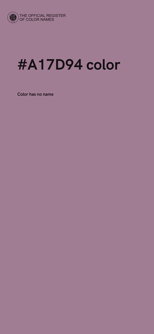 #A17D94 color image