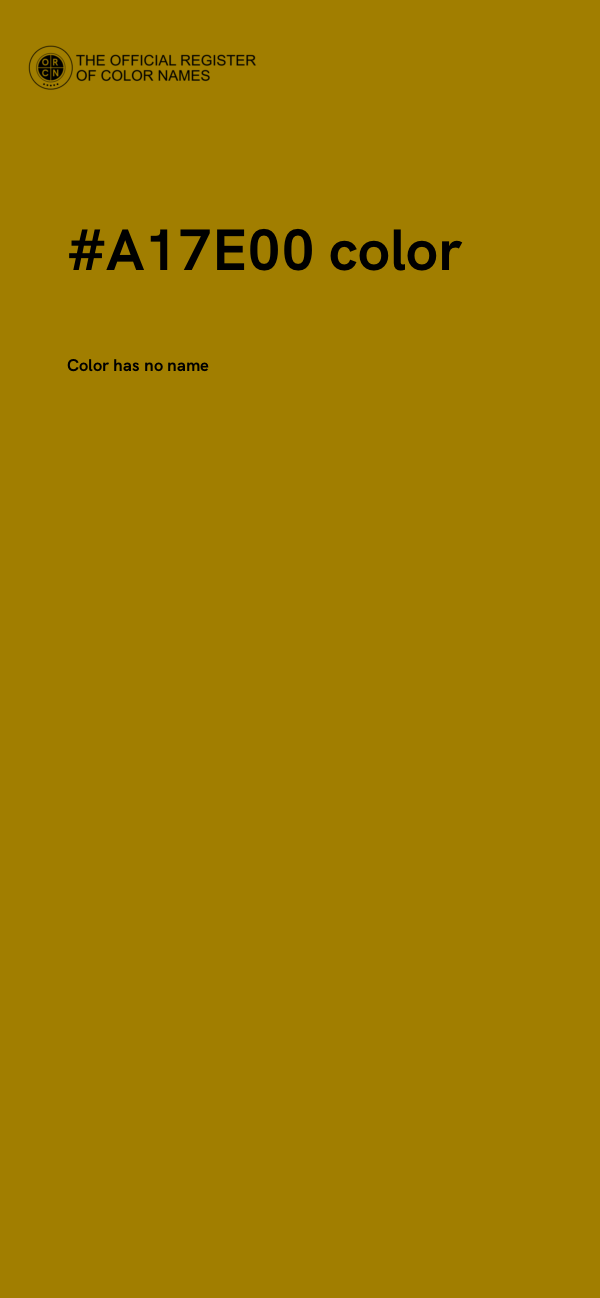 #A17E00 color image