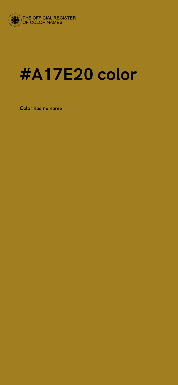 #A17E20 color image