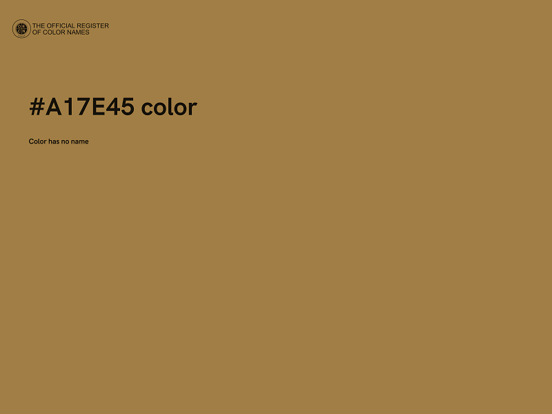 #A17E45 color image