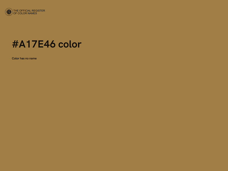 #A17E46 color image