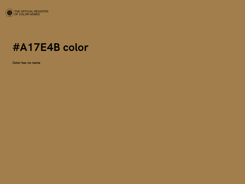 #A17E4B color image