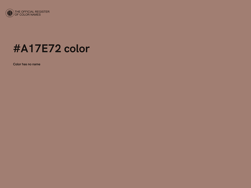 #A17E72 color image