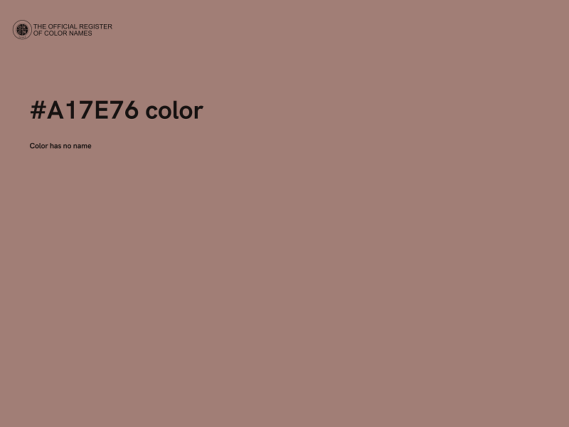 #A17E76 color image