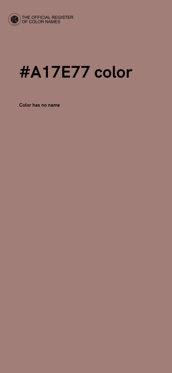 #A17E77 color image