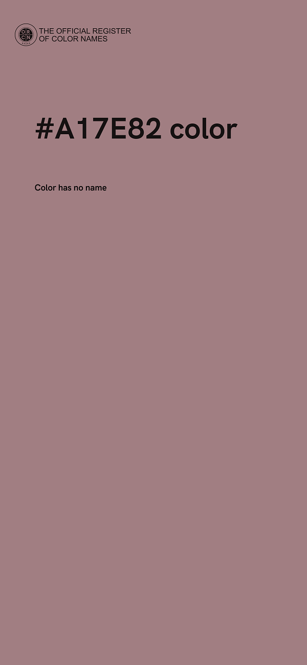 #A17E82 color image
