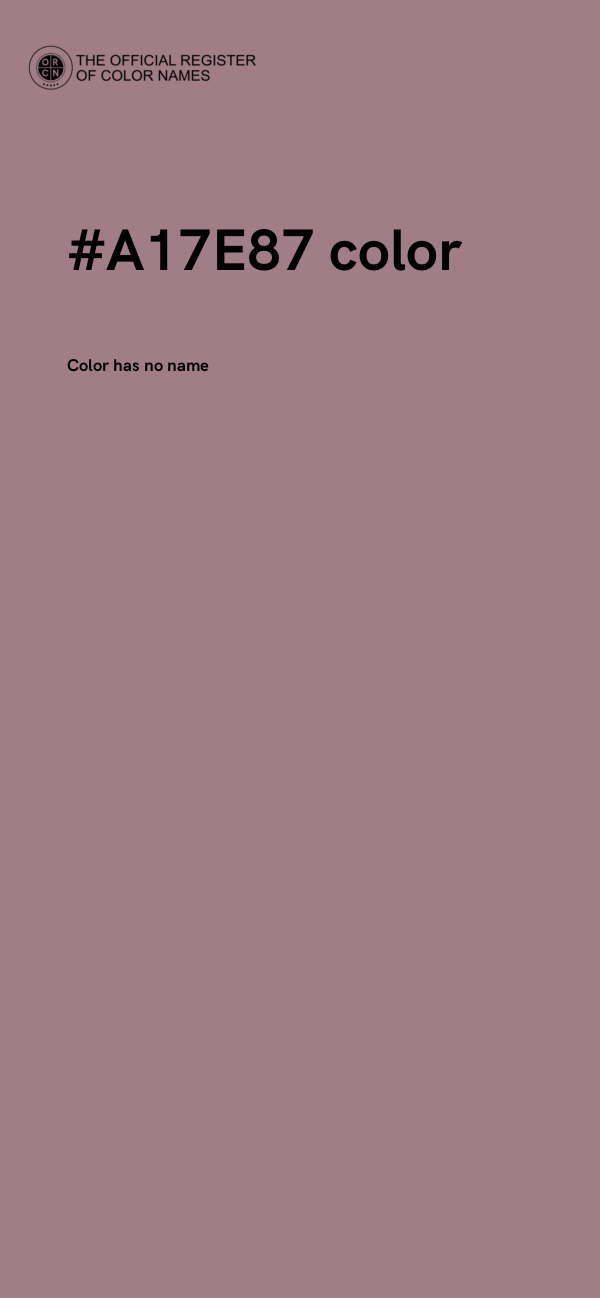 #A17E87 color image