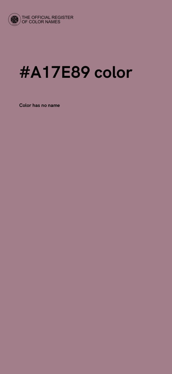 #A17E89 color image