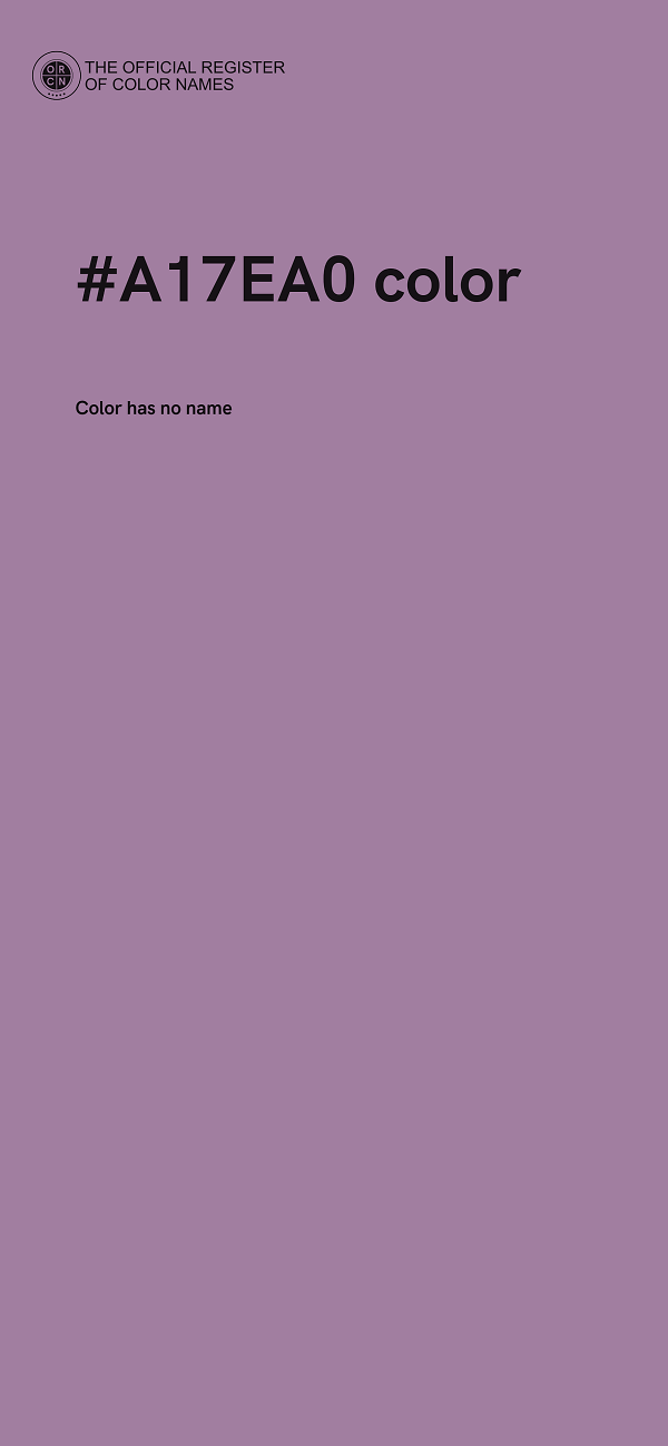 #A17EA0 color image