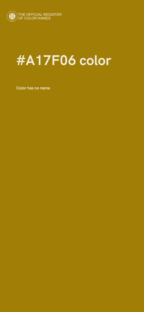 #A17F06 color image