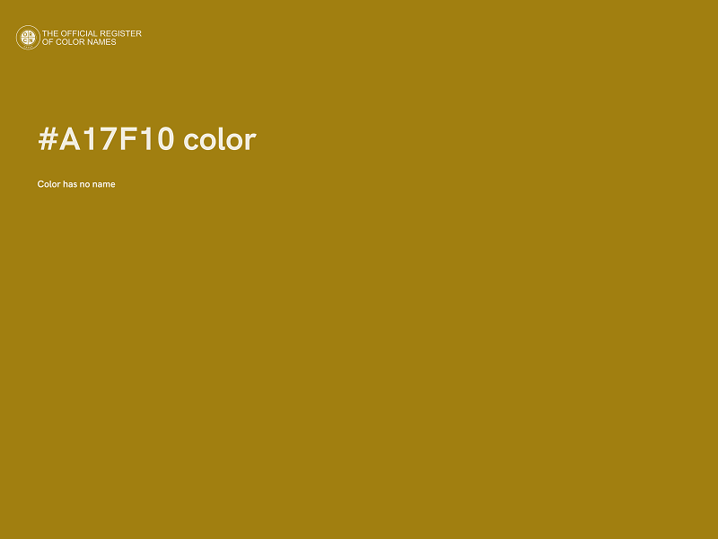 #A17F10 color image