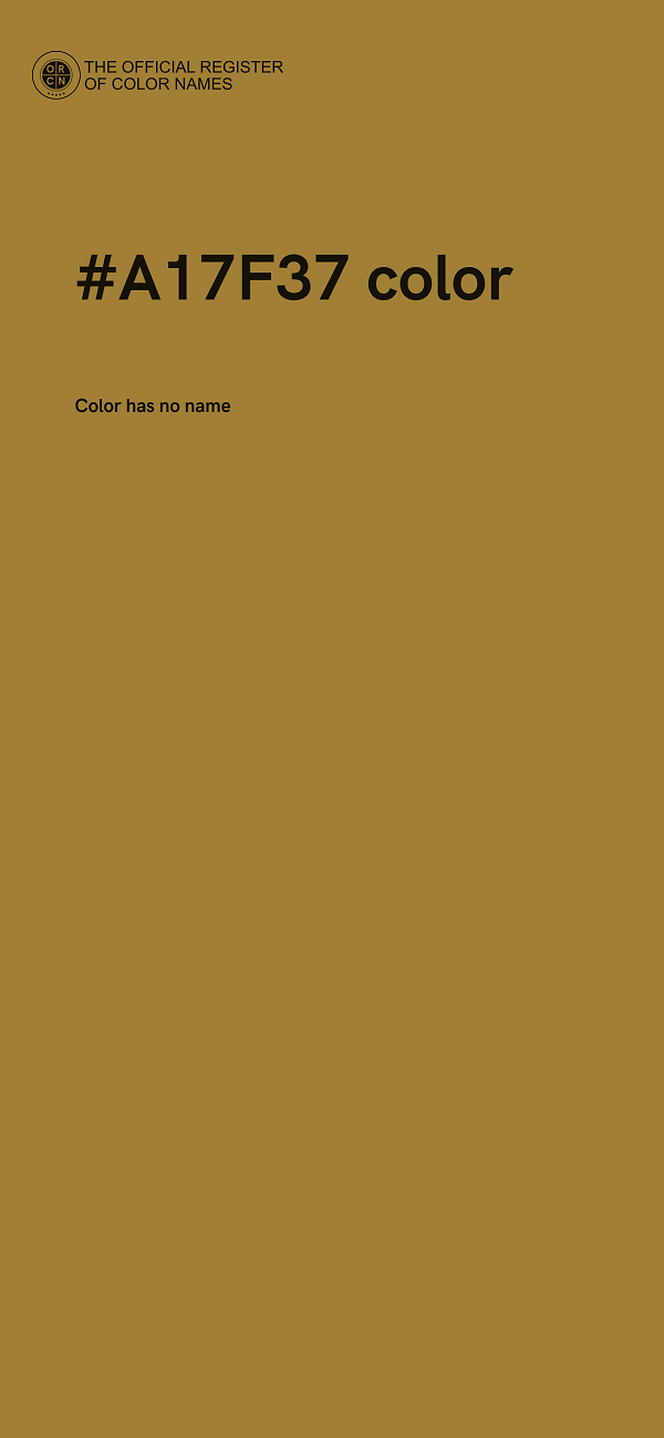 #A17F37 color image