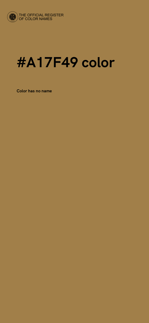 #A17F49 color image