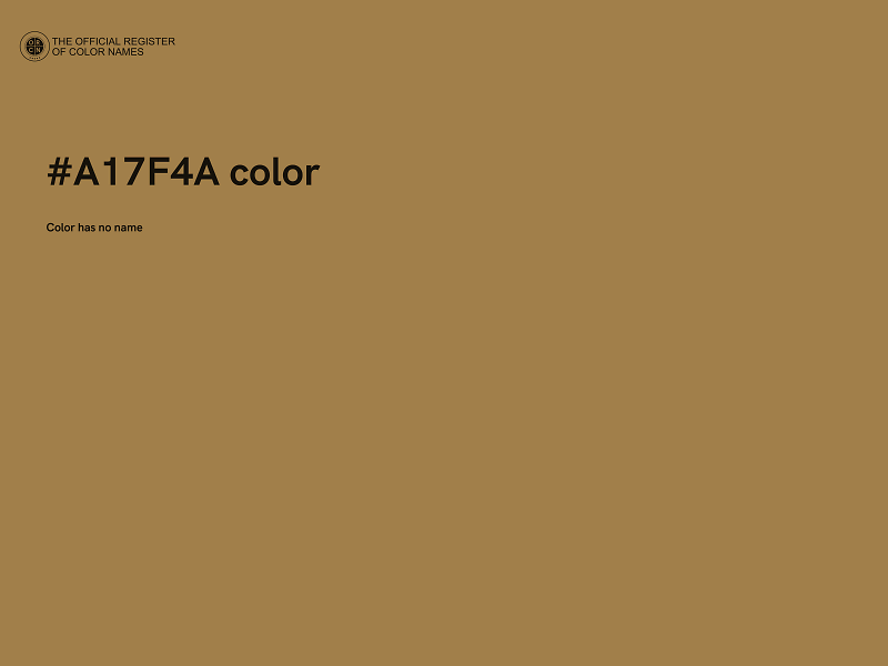 #A17F4A color image