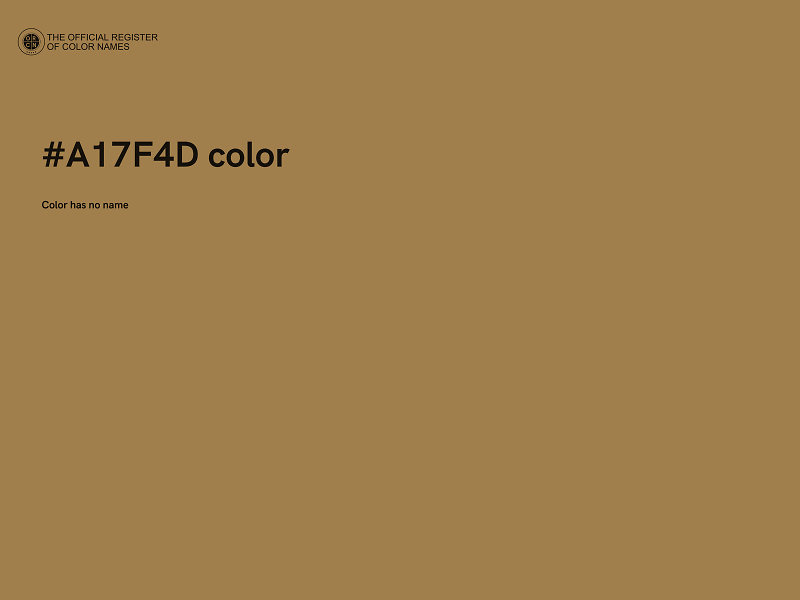 #A17F4D color image