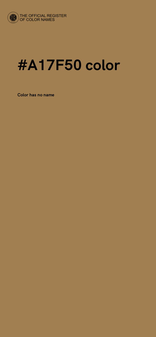 #A17F50 color image