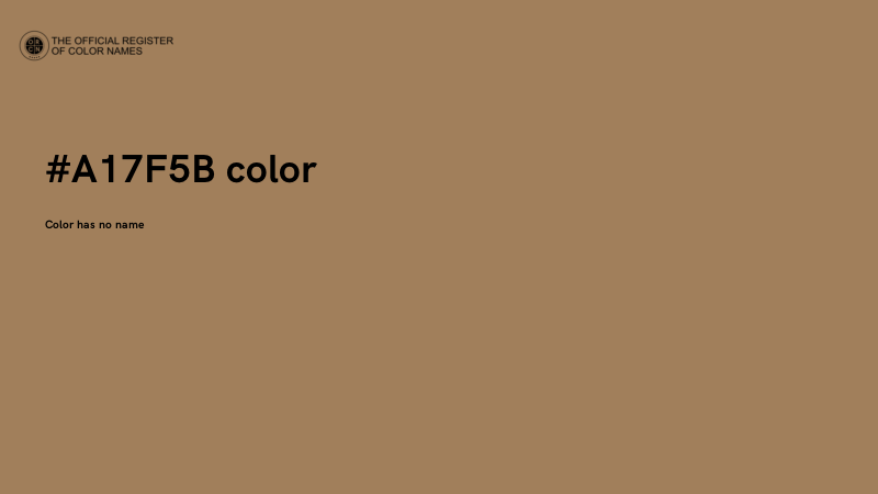 #A17F5B color image