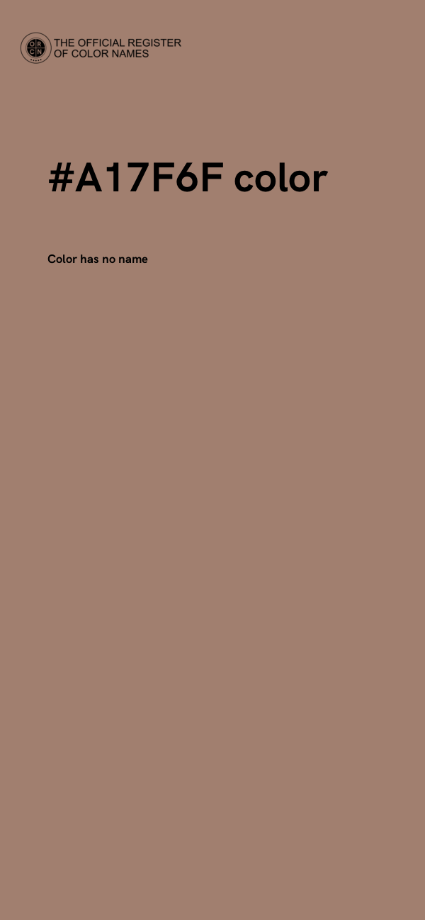 #A17F6F color image