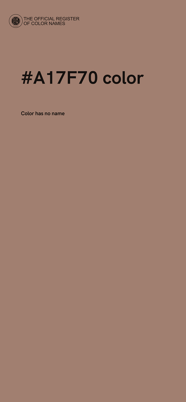 #A17F70 color image