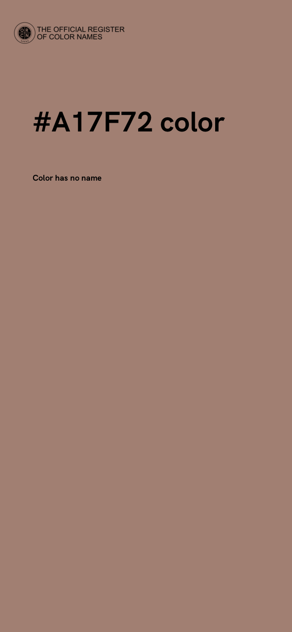 #A17F72 color image