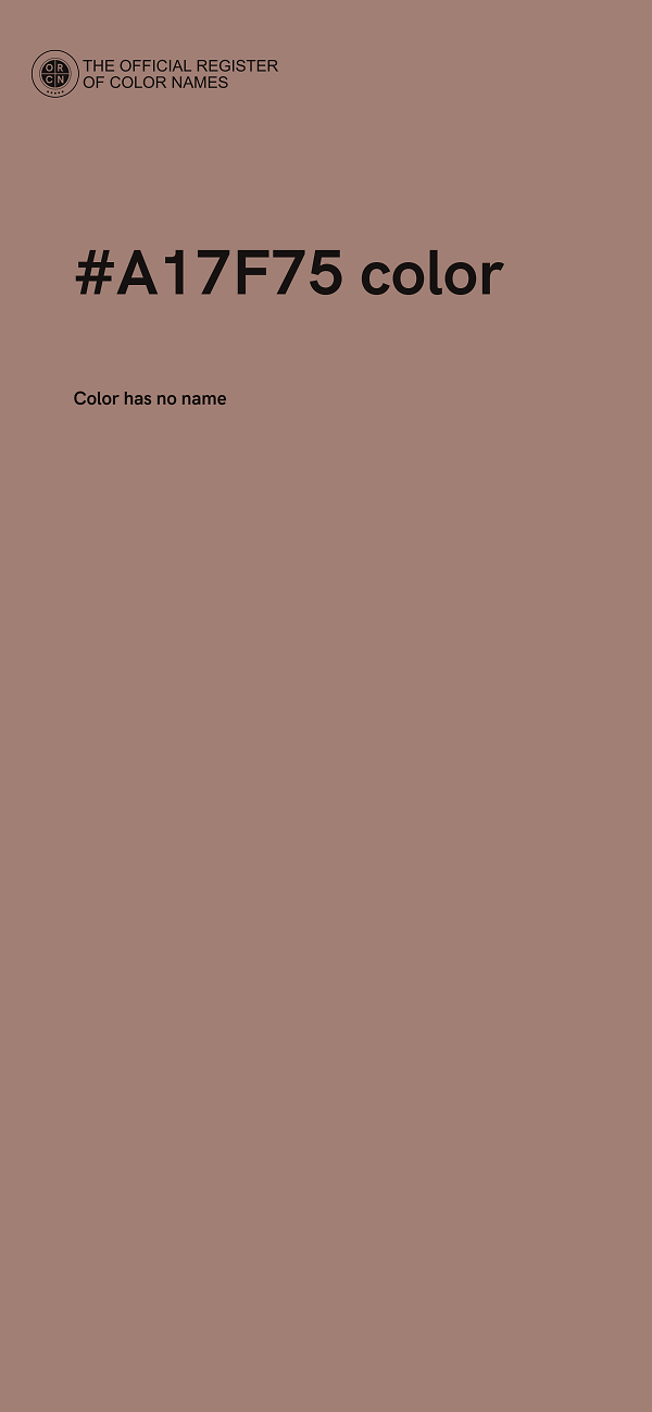 #A17F75 color image