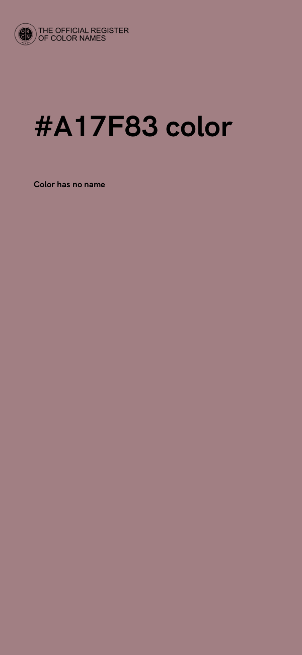 #A17F83 color image