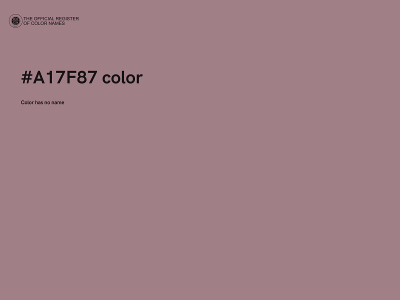 #A17F87 color image