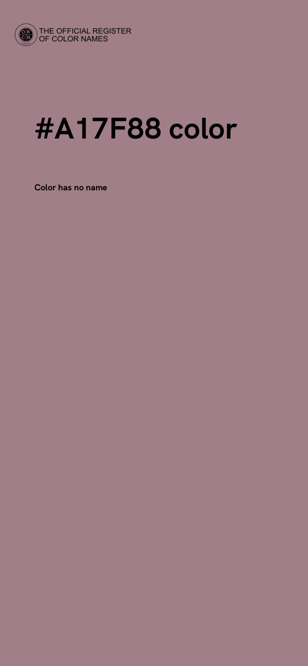 #A17F88 color image
