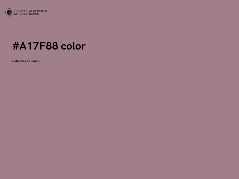#A17F88 color image
