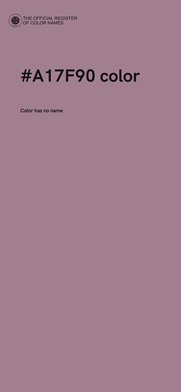 #A17F90 color image