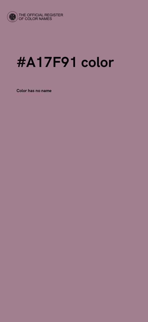 #A17F91 color image