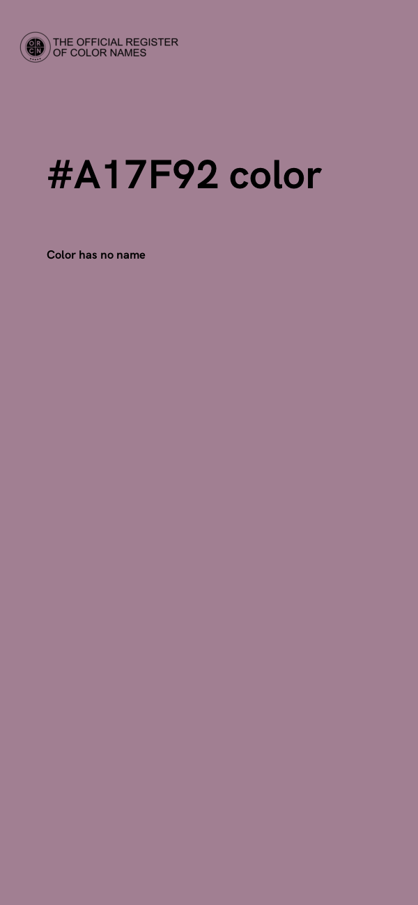 #A17F92 color image