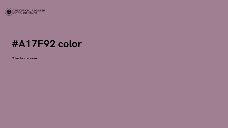 #A17F92 color image