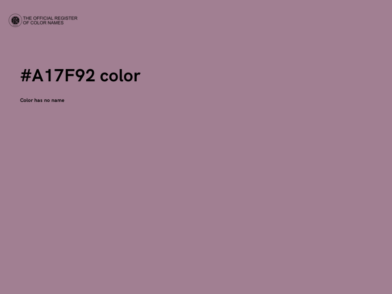 #A17F92 color image