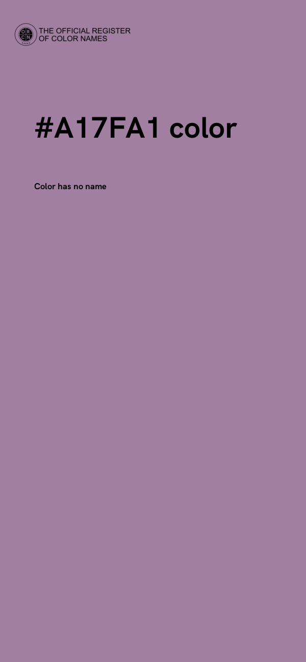 #A17FA1 color image