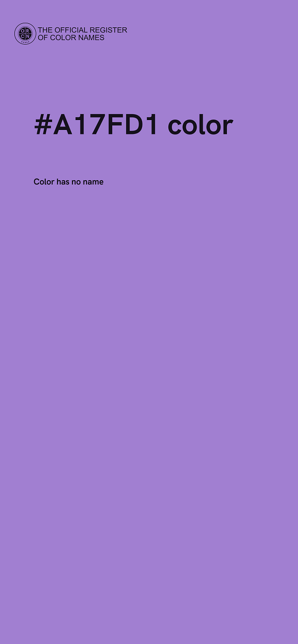 #A17FD1 color image