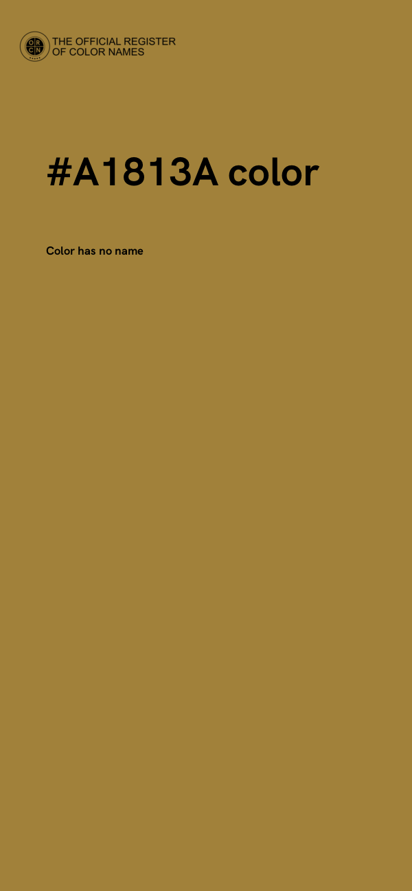#A1813A color image